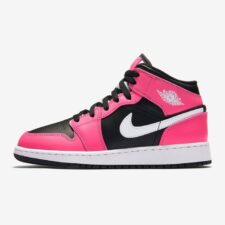 Nike Air Jordan 1 Retro черно-розовые (35-39)