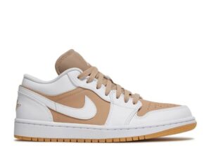 Nike Air Jordan 1 Low Hemp White белые с бежевым кожа-нубук мужские-женские (40-44)