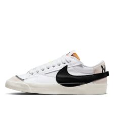 Nike Blazer Low 77 белые с черным кожа-нубук женские (35-39)