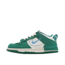 Nike SB Dunk Low Disrupt 2 Malachite зеленые с белым нубук женские (35-39)